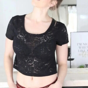 Express lace crop top